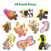 Skillmatics Step by Step Puzzle - 40 Piece Farm Animal Jigsaw & Toddler Puzzles for Stage-Based Learning, Educational Montessori Toy Boy & Girl, Gifts for Kids Ages 3 and Up