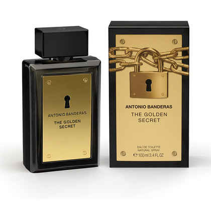Antonio Banderas Perfumes - The Golden Secret - Eau de Toilette Spray for Men - Long Lasting - Masculine, Casual and Elegant Fragrance - Mint, Apple and Spicy Notes - Ideal for Day Wear - 3.4 Fl Oz