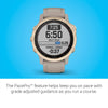 Garmin fenix 6s Pro Solar, Smaller-Sized Multisport GPS Watch with Solar Charging Capabilities, Advanced Training Features and Data, Light Gold with Tan Band