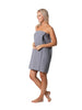 Robe Direct Quick Dry, Lightweight Waffle Spa/Bath Wrap with Adjustable Closure & Elastic Top (Gray, Large-X-Large)