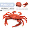 2Pcs Artificial Realistic Crab Toy - Educational Learning Ocean Life Toys Plastic Crab Seafood Toys - Red Crab Decor Animal Planet Sea Toys Ocean - Bath Toys Sea Creatures - Crab Plastic Toy