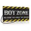 Putuo Decor Little Man Cave Sign, Boys Room Wall Decor for Kids, Toddler Boys, Baby, 10x5 Inches PVC Hanging Plaque Gift (Boys Zone No Pink No Girls No Drama)