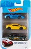 Hot Wheels 3 Car Pack, Multipack of 3 Hot Wheels Vehicles, Instant Starter Set, Collection of 1:64 Scale Toy Sports Cars, Rolling Wheels, For Kids 3 Years & Up