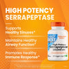 Doctor's Best High Potency Serrapeptase, Non-GMO, Gluten Free, Vegan, Supports Healthy Sinuses, 120,000 SPU, 90 Count