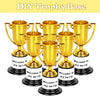 WINKIO Mini Trophies, 6 Pack Gold Trophy Award, Plastic Trophies for Kids, 4 Inch Trophy Cups, Award Trophies for Party Favors, Props, Rewards, Winning Prizes, Competitions Ceremony Parties Favor