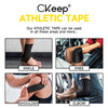 CKeep Athletic Tape, 45ft Per Roll, Easy to Tear and No Residue, Sport Tape for Strains and Sprains, Hypoallergenic and Breathable (4 Black)