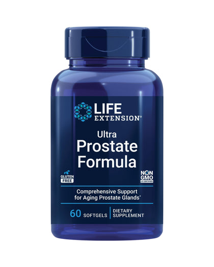 Life Extension Ultra Prostate Formula, saw palmetto for men, pygeum, stinging nettle root, lycopene, 11 nutrients for prostate function, non-GMO, gluten-free, 60 softgels