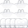 8 Pieces Contact Nipple Protector Nipple Breastfeeding Everters with Carrying Case Silicone Nipple Extender Without BPA for Helping Moms Breastfeeding Flat Inverted Nipples (Clear,20 mm/ 0.78 Inch)