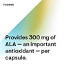 THORNE Alpha-Lipoic Acid - 300 mg - Supplement Liver Detox, Antioxidant Support, Nerve Health and Mental Sharpness - 60 Capsules