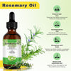 Rosemary Oil for Hair Growth, Multipurpose Rosemary Essential Hair Oil for Hair Growth, Nourishes The Hair and Skin, 100% Pure Natural Rosemary Hair Oil (2.02 Fl Oz-1x-1.0)