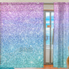 senya Sheers Window Curtains for Living Room Bedroom Pink Blue Glitter Pattern Printed Voile Polyester Set of 2 Curtain Panels, 55