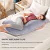 BATTOP Pregnancy Pillows for Sleeping,Pregnancy Must Haves Maternity Body Pillow with Cooling Washable Cover,New Mom Gifts for Women,Support for Back,Hips,Legs,Belly for Pregnant Women(Dark Grey)