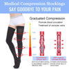 GLEMOSSLY Thigh High Medical Compression Stockings for Women & Men,Closed Toe,20-30 mmHg Firm Support Graduated Compression Hose for Treatment Varicose Veins Swelling