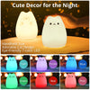 Cat Lamp,GoLine Cute Kitty Night Light, Gifts for Women Teen Girls Baby, Night Lights for Kids Bedroom, Cute Christmas Kitty Silicone Nightlights for Children Toddler.