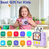 Instant Print Camera - GKTZ 1080P HD 0 Ink Instant Print Photo - Christmas Birthday Gifts for Age 3-8 Girls Boys - Kids Portable Toy with 3 Rolls Photo Paper, 5 Color Pens, 32GB Card - Purple