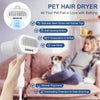 L&W BROS. 2-in-1 Dog Dryer and Brush- Pet Grooming Dryer with Overheating Protection, 3 Blowing Modes, Slimmer Handle, and Low Noise Dog Hair Dryer for Small and Medium Dogs and Cats (White)