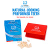 EZ Tooth - Natural Shade Preformed Temporary Tooth Patent Pending No Complicated Temp Teeth Beads Convenient Carrying Case Included (Natural Shade)