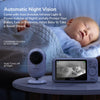 TakTark Baby Monitors with Camera and Audio, 4.3 inches, No Wi-Fi, 2 Way Audio, Night Vision, Digital Zoom, VOX Power Saving, Room Temperature, Ideal for New Parents