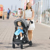 TODEFULL Baby Stroller, 3 in 1 Folding High Landscape Infant Stroller & Convertible Bassinet Pram for Newborn, Portable Baby Carriage Pushchair with Adjustable Canopy, Cup Holder, Storage Basket, Grey