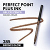 COVERGIRL Perfect Point Plus Ink Gel Eye Pencil, Pigmented, Long-Wearing, Vegan Formula, Bronze Glow 285, 0.01oz