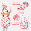 Vanmor Cute Kids Cooking and Baking Sets, 24 Pcs Kids Aprons for Girls Toddler Chef Hat Apron Dress Up Chef Costume, Little Girl Apron Sets Pretend Gifts for 3 4 5 6 7 8 Years Old Girls