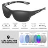 KUGUAOK 3PACK Sports Polarized Sunglasses for Men Fishing Cycling Running Sun Glasses Lightweight Frame UV Protection Goggles