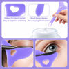 Abeillo 4Pcs Eyeliner Stencils Silicone Winged Eyeliner Tool Mascara Shield Guard, As Eyebrow/Eyelash/Contour/Lipstick/Eyeshadow Applicators Aid Tool, Makeup Tool for Beginners (Purple)