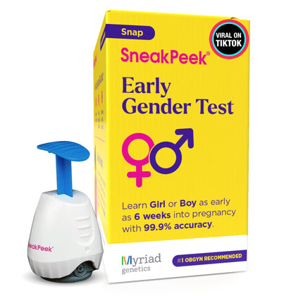 SneakPeek® - Early Gender Test Kit - Fast Results - 99.9% Accurate¹ DNA Gender Prediction - Discover Gender at 6 Weeks - Lab Fees Included (Snap)