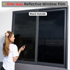 FuFin One-Way Window Privacy Film with Free Installation Tools, Premium PET Material,Heat Control 99% UV Blocking and Privacy Protection Window Tint for Home Office (Black 17.5