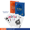 Rally and Roar Professional Poker Set w/ Hard Case, 2 Card Decks, 5 Dice, 3 Buttons - 200 Chips