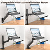 WALI Universal Adjustable Laptop Mount Holder for Notebook up to 15.6 inch, Adapt to Mounting Holes 75mm and 100mm, with Vented Cooling Platform Tray (MLP02)