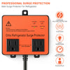 Refrigerator Surge Protector, Ortis Double Outlet Voltage Protector for Home Appliances with Time Delay, Protects Against Brownout, Spike, Instant Surge All Voltage Abnormalities, black