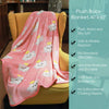 TILLYOU Fuzzy Warm Toddler Blanket for Girls - Fluffy Baby Blanket for Boys Girls, Soft Cozy Fleece Blanket, Oversized 40x50, Pink Cloud