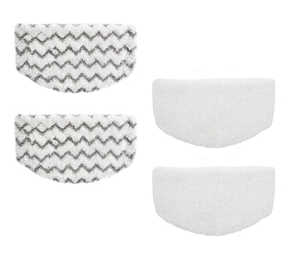 4 Pack Replacement Steam Mop Pads for Bissell Powerfresh Steam Mop 1940 1440 1544 1806 2075 Series, Model 19402 19404 19408 1940a 1940f 1940q 1940t B0006 B0017 Washable Reusable Replacement Mop Pads
