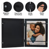 Americanflat 8x10 Picture Frame in Black - Quick-Change Display Storage Frame Holds 35 Photos - Engineered Wood Frame with Shatter Resistant Glass and Easel Stand for Tabletop or Wall Display