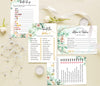 Bridal Shower Games Set of 5 Activities for 40 Guests, 201 Pcs Wedding Shower Games for Engagement Party Floral Greenery Theme Decorations Includes Bridal Emoji, Advice and Wishes, He Said She Said