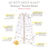 Burt's Bees Baby unisex baby Beekeeper Blanket, 100% Organic Cotton, Swaddle Transition Sleeping Bag Wearable Blanket, Quilted Elephants, Medium US