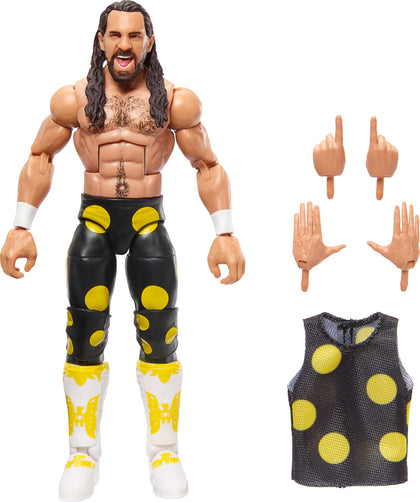Mattel WWE Top Picks Elite Action Figure & Accessories Set, Seth Rollins 6-inch Collectible with Swappable Hands, Ring Gear & 25 Articulation Points