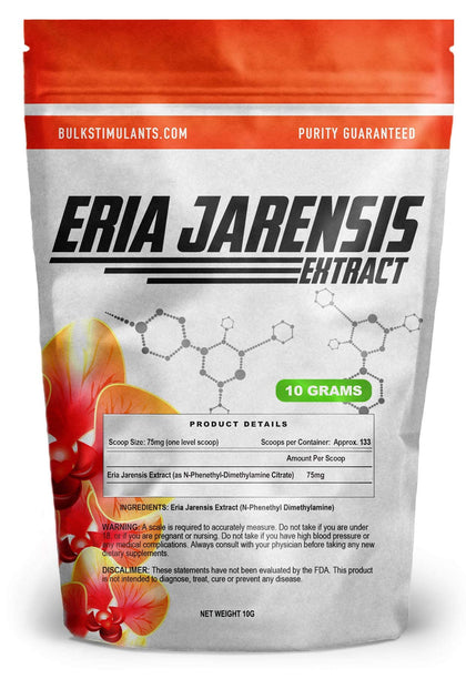 ERIA JARENSIS Extract - Bulk Powder 10 Grams 133 Servings - New Pea Supplement ? New Stimulant and NOOTROPIC ? Increase Focus Energy Cognitive Performance - Scoop Included