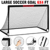 Kids Soccer Goals for Backyard Set - 2 of 6x4 ft Portable Soccer Goal Training Equipment, Practice Soccer Net with Soccer Ball, Cones, Bag, Soccer Set for Kids Youth Toddler Games, Sports Outdoor Play