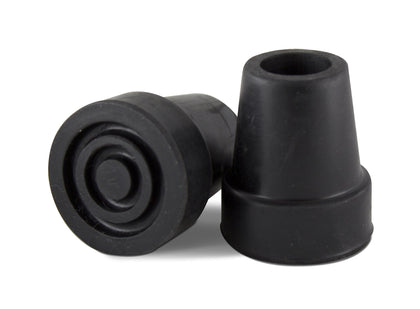 Essential Medical Supply Replacement Rubber Cane Tips with Metal Washer for Support, Black, 3/4