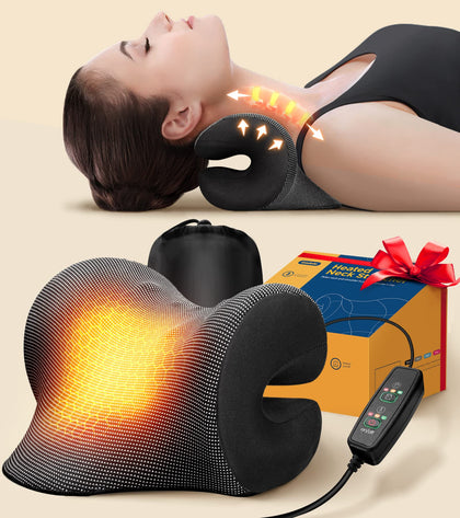 Gadole 18X Pain Relief Magnetic Therapy Heated Neck StretcherAOSAE, Black