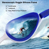 PHELRENA Swim Goggles, Anti Fog,No Leaking,UV Protection,Shatter-Proof, Clear Wide Vision Triathlon Swim Goggles