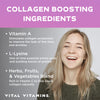Vital Vitamins Vegan Collagen Booster - Plant Collagen Supplements - Supports Hair, Skin, Nails & Joints - with Hyaluronic Acid - 60 Capsules