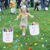 8 Pack Easter Bunny Bag Rabbit Ear Easter Basket Easter Egg Hunt Basket for Kid Candy Bag Canvas Rabbit Fluffy Tail Easter Egg Hunt Party Decoration