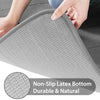 Yimobra Memory Foam Bath Mat Set, Bathroom Rugs for 3 Pieces, Toilet Mats, Soft Comfortable, Water Absorption, Non-Slip, Thick, Machine Washable, Easier to Dry for Floor Mats, Gray