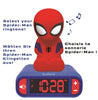 Lexibook - Marvel Spider-Man Digital Alarm Clock with Night Light Snooze and Marvel Spider Man Superheroes Sound Effects - Boys Clock - Luminous Spiderman, Blue - RL800SP