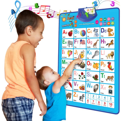 Just Smarty Alphabet Wall Chart for Toddlers 1-3 | ABCs & 123s Kids Learning Toy | Educational Gift for Toddler Ages 1 2 3 4 5 | Speech Therapy Toys for Toddlers 1-3 | Autism Toys for Toddlers 3-4