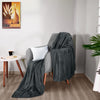 Utopia Bedding Fleece Blanket Queen Size Grey 300GSM Luxury Bed Blanket Anti-Static Fuzzy Soft Blanket Microfiber (90x90 Inches)