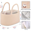 COMSE Baby Diaper Caddy Organizer, Rope Diaper Basket, Baby Car Organizer, Diaper Change Organizer, Portable Tote Bag with Divider, Baby Shower Gifts Newborn Essentials Registry Must Have, Beige